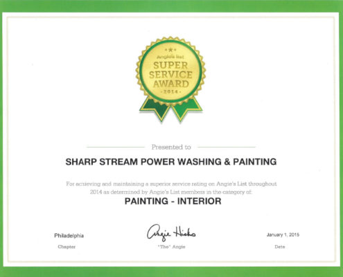 sharp stream power washing angie certificate